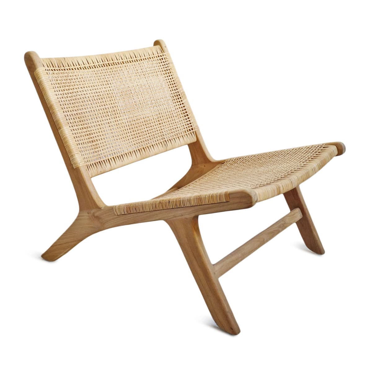 Natural Teak & Rattan Easy Chair - Thumbnail 4