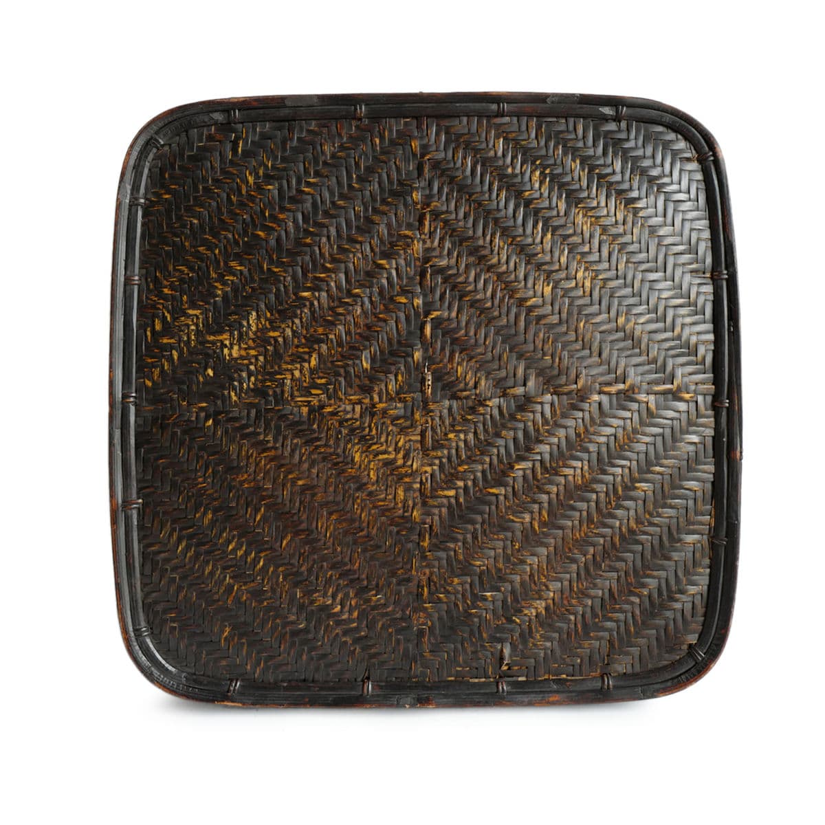 Vintage Akha Thai Square Basket - Thumbnail 4