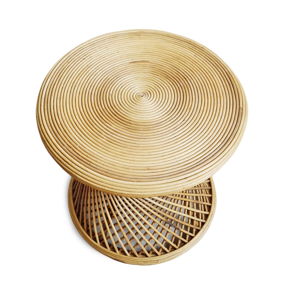 Bamboo Twist Round Side Table - Thumbnail 4