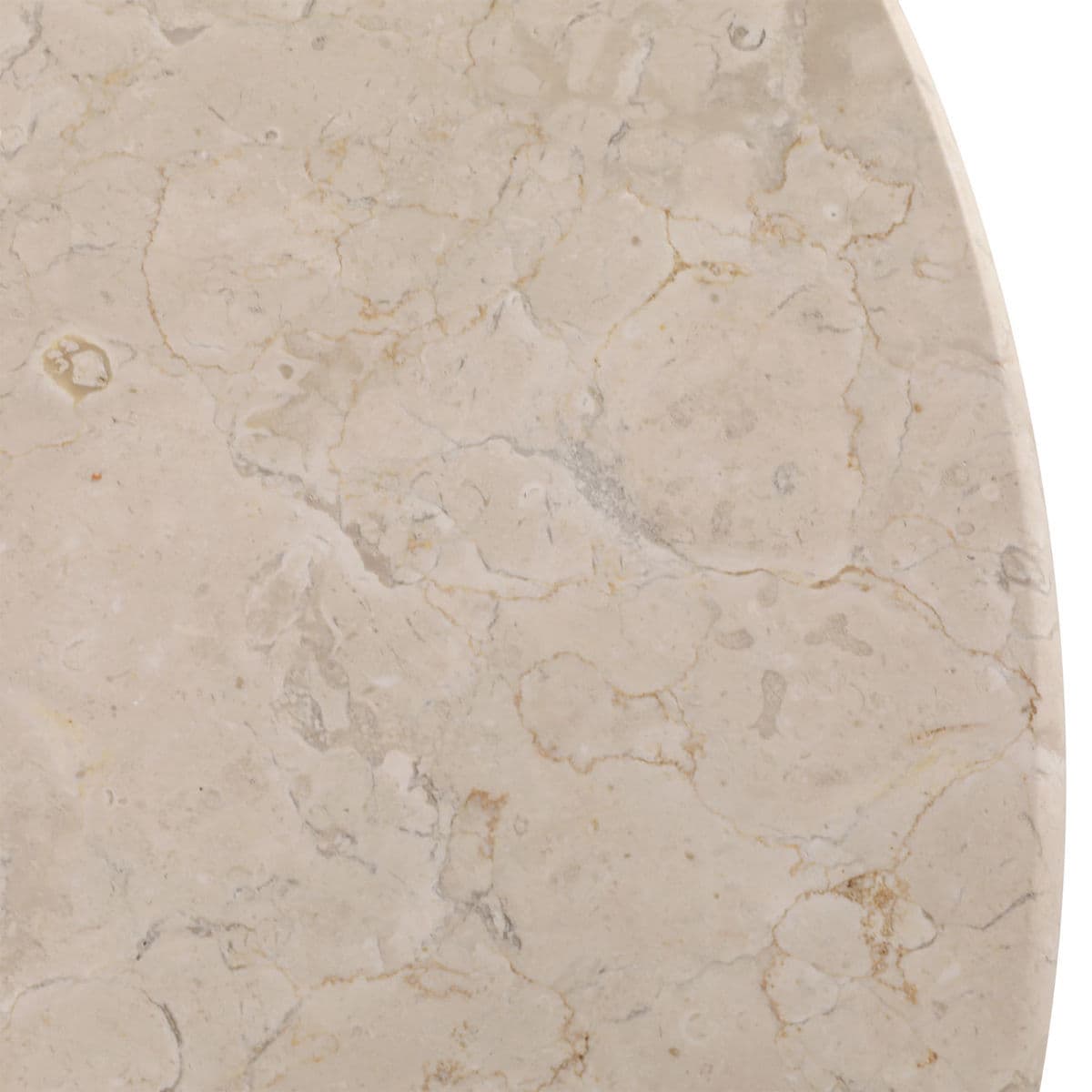 Round Wood Scallop & Marble Coffee Table - Thumbnail 4