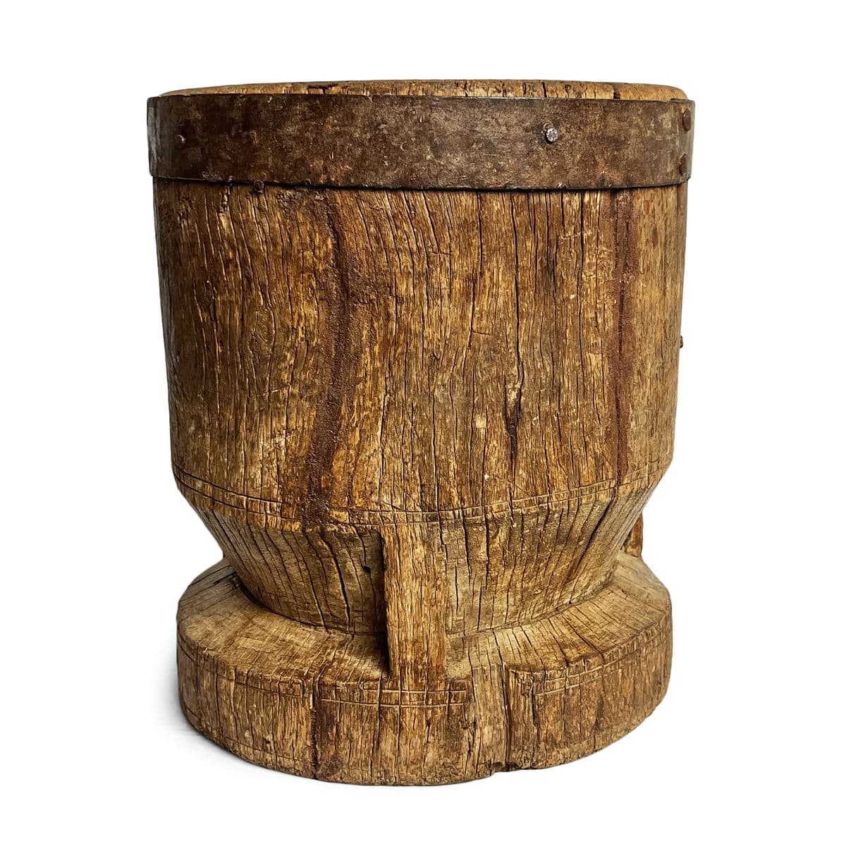 Old India Wood Pestle Pot - Thumbnail 4