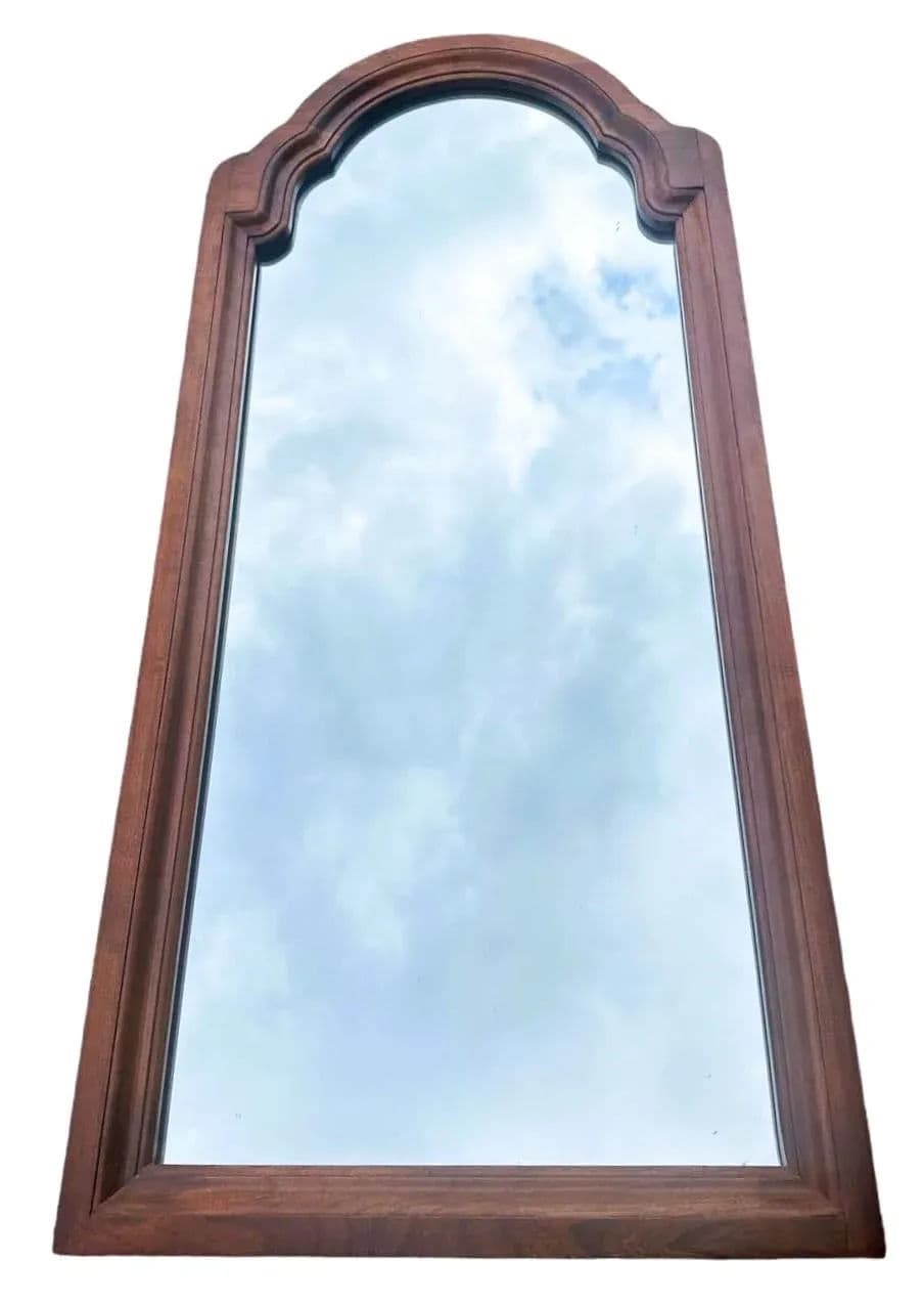 Louis Philippe Wall Mirror With Solid Cherry Wood Frame - Vintage Late 20th Century - Thumbnail 4