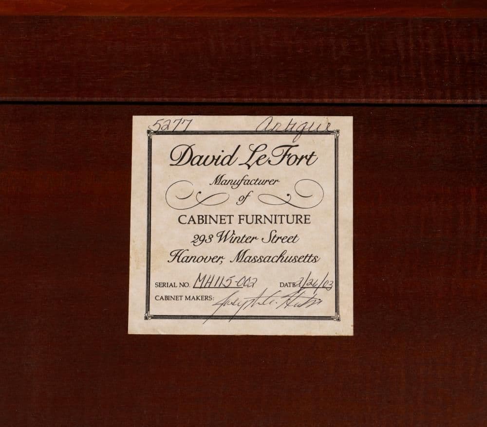 Queen Anne Dropleaf Console Table Custom Made by David LeFort of Hanover, Massachusetts - Thumbnail 4