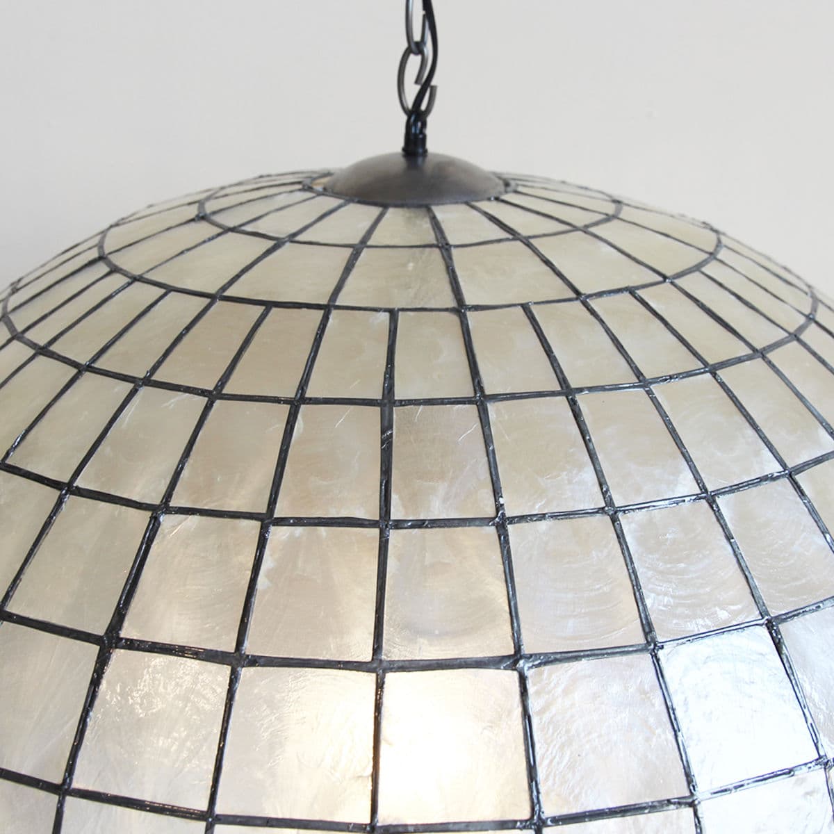 Capiz Shell Globe Lantern 30 - Thumbnail 4