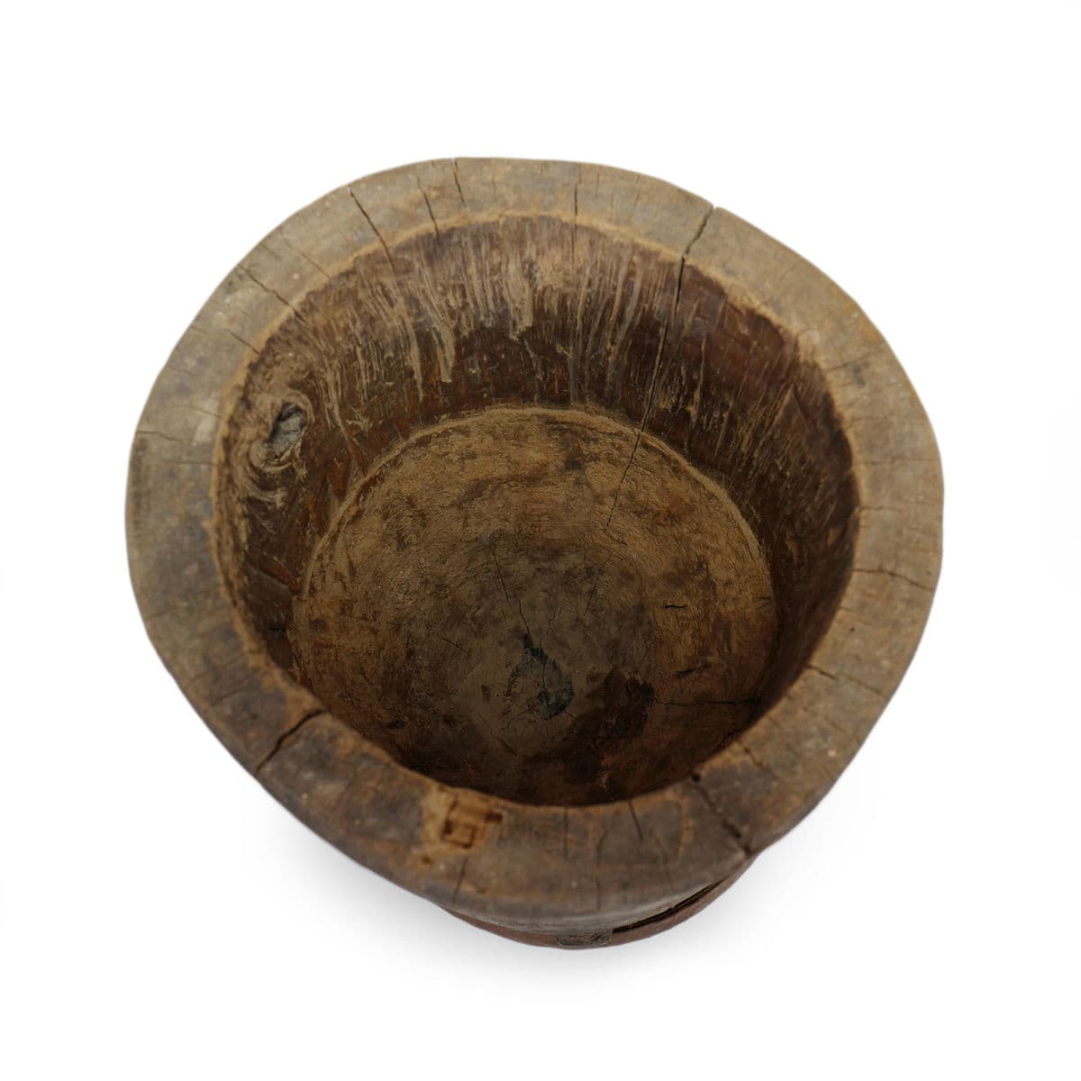 Old India Wood Pestle Pot - Thumbnail 4