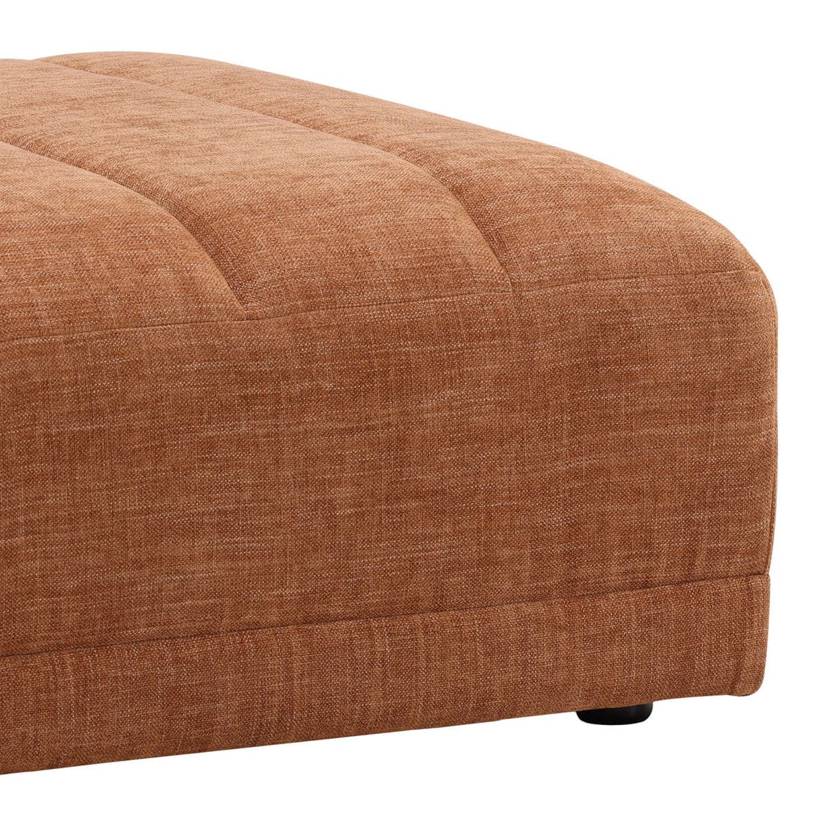Terra Cotta Upholstered Ottoman - Thumbnail 4