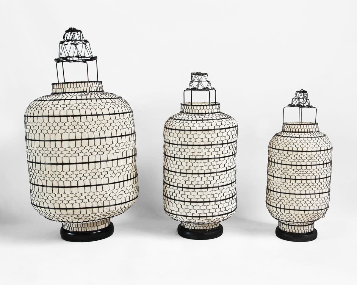 Cylinder Heibe Wire Lantern Large - Thumbnail 4