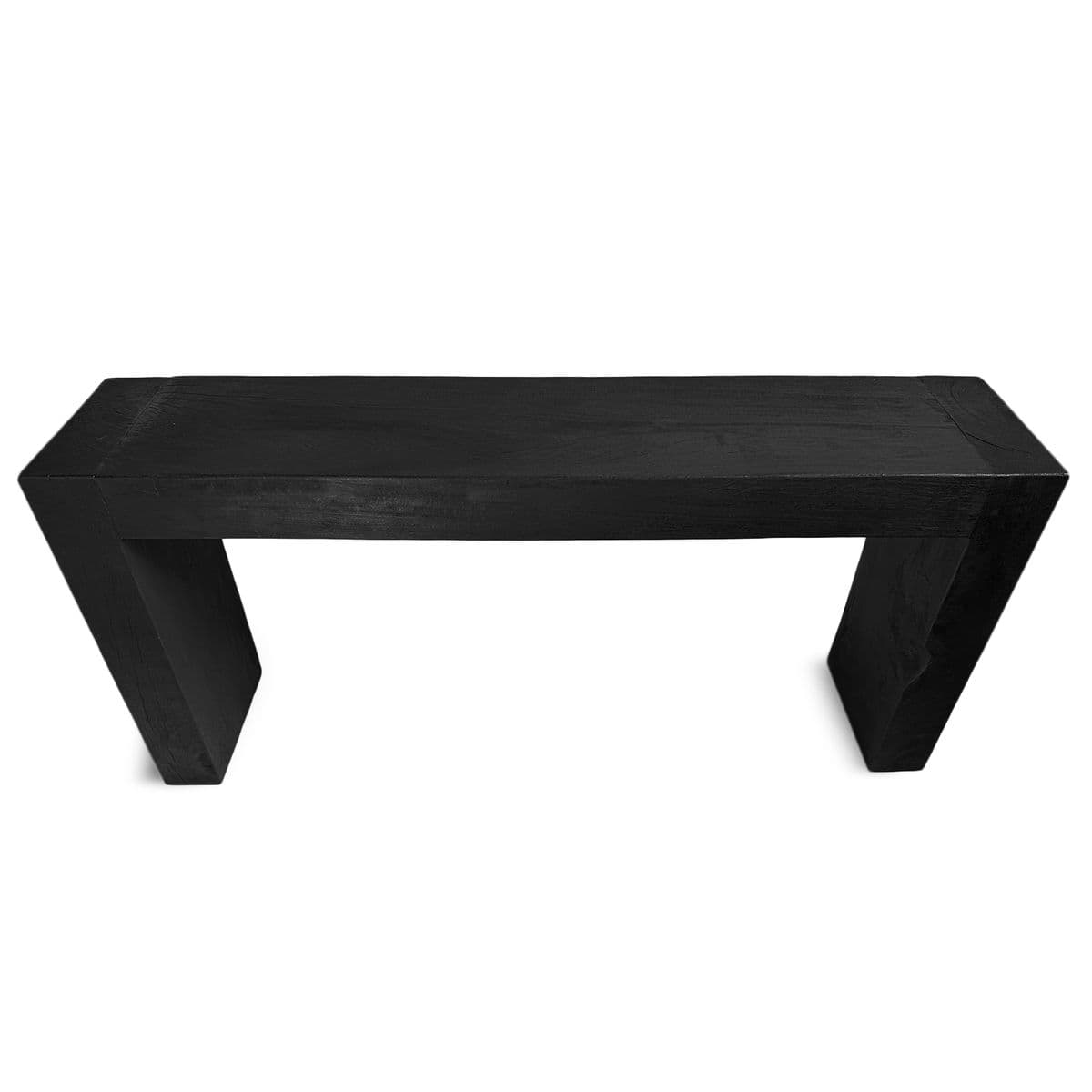 Black Solid Wood Beam Console Table - Thumbnail 4