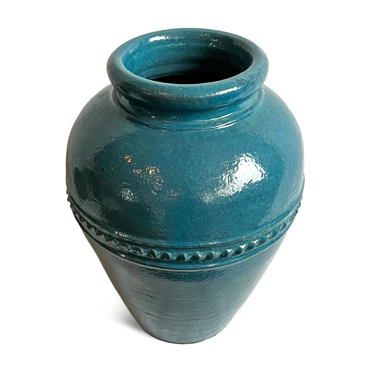 Vintage Turquoise Blue Java Vase - Thumbnail 4