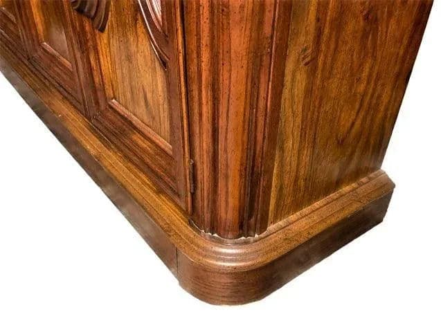 Mid 20th Century Spanish Revival Oak 70" Wide Credenza or Buffet Sideboard - Thumbnail 4