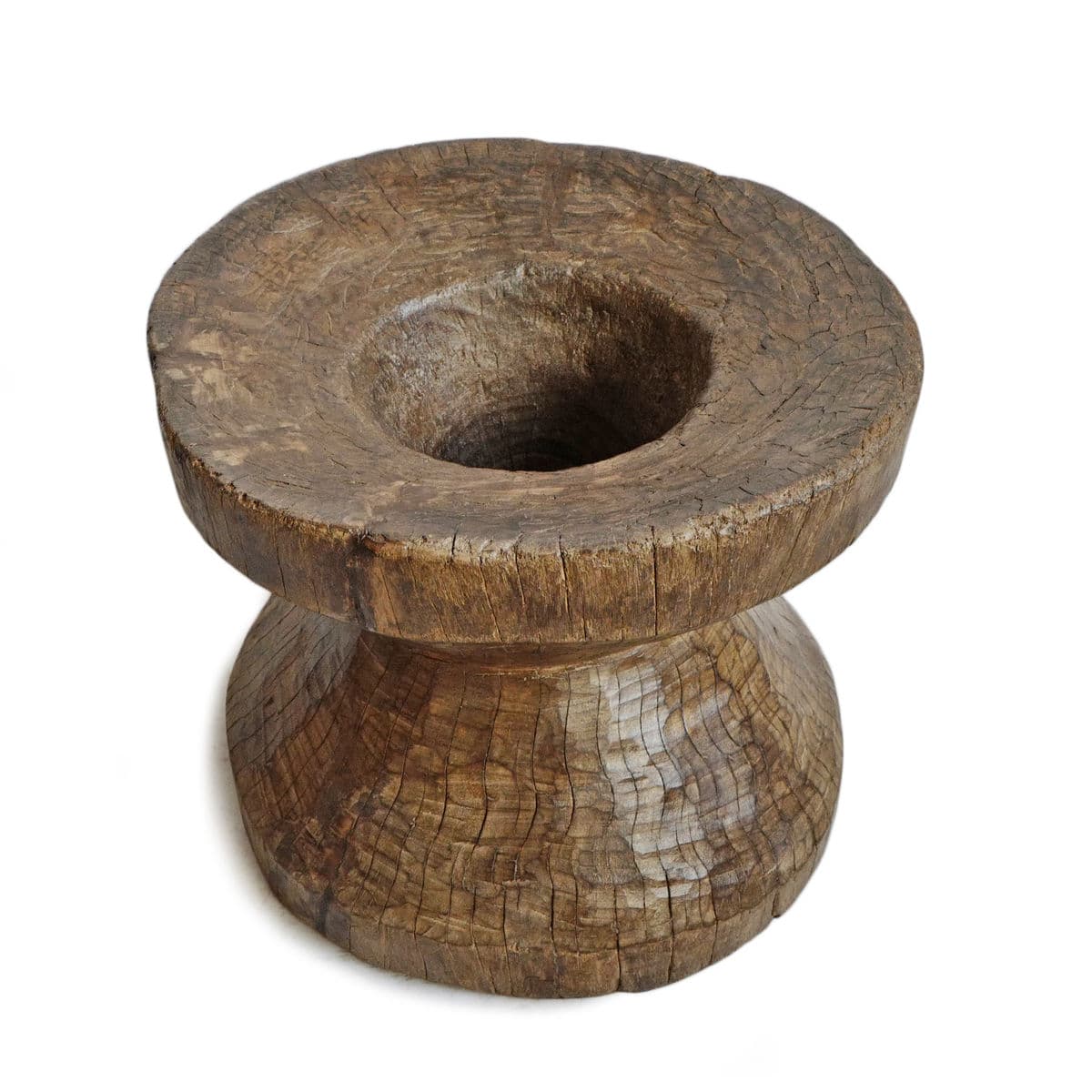 Vintage Naga Wood Pestle Pot - Thumbnail 4