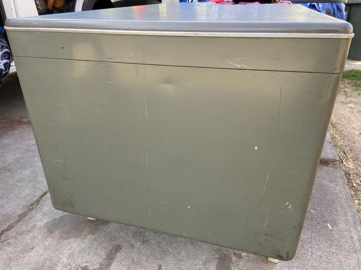 1950s General Fireproofing Company Vintage Metal Tanker Desk - Thumbnail 3