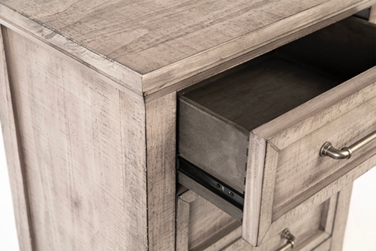 Bixton Three Drawer Pine Nightstand - Thumbnail 4