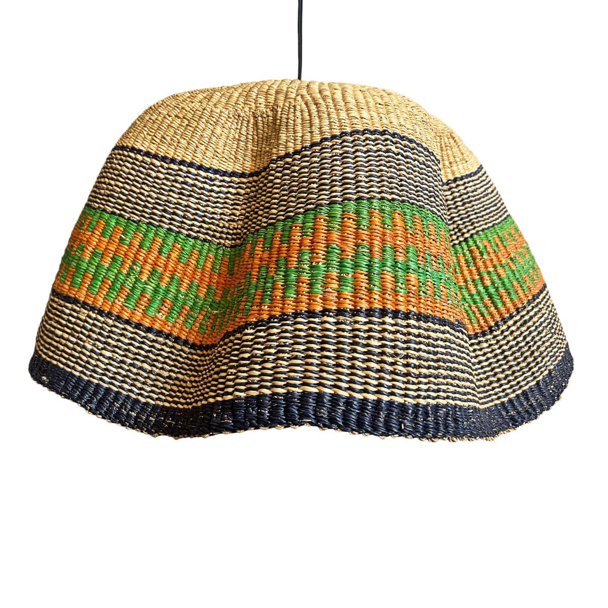 Bolga Wave Basket Light Pendant - Thumbnail 4