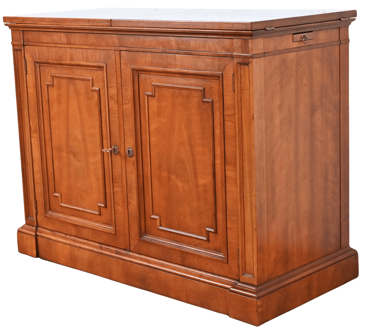 Kindel Grand Rapids 'Milano' Cherry Wood Rolling Buffet Server or Dry Bar - 1960s - Thumbnail 4