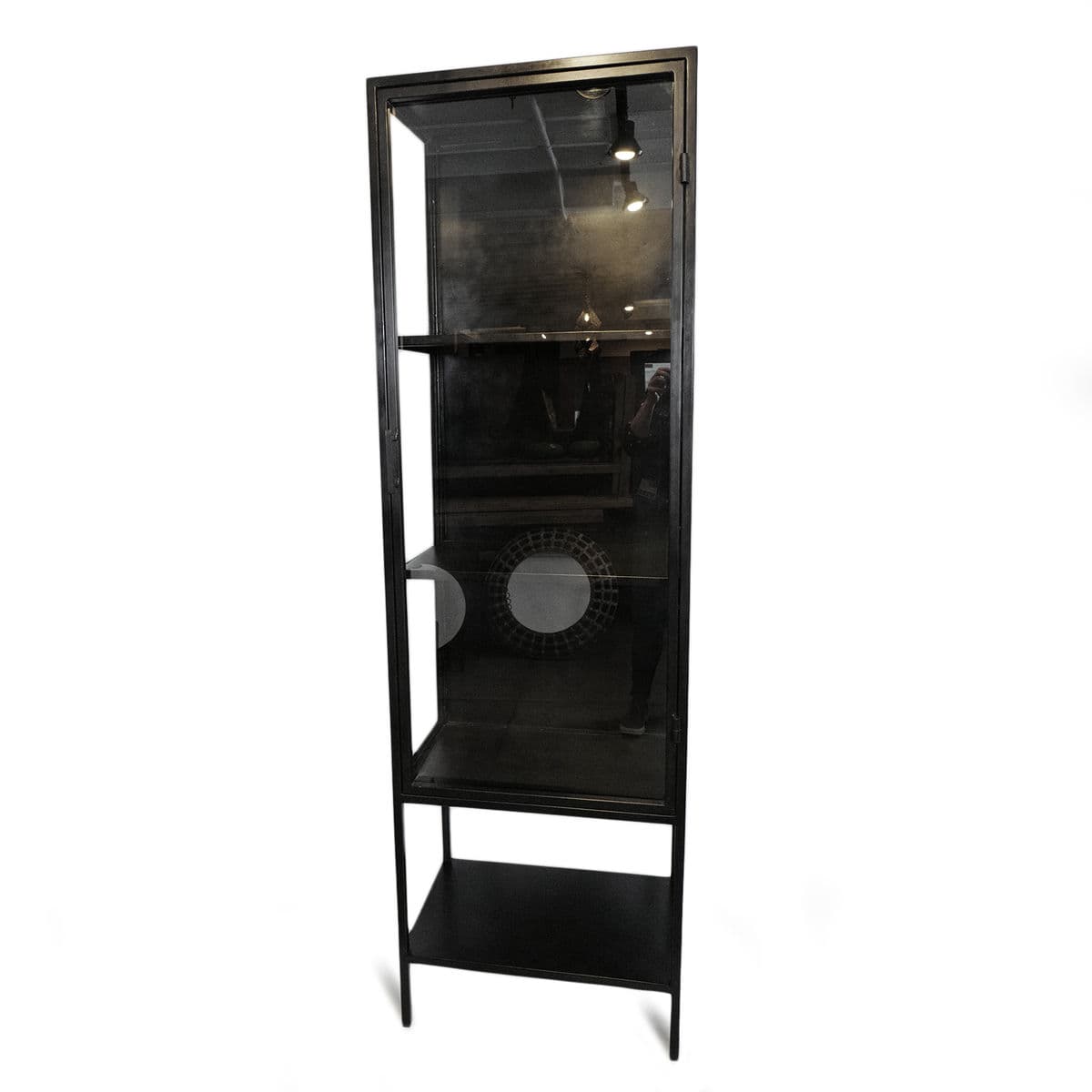 Black Iron & Glass Display Cabinet - Thumbnail 4