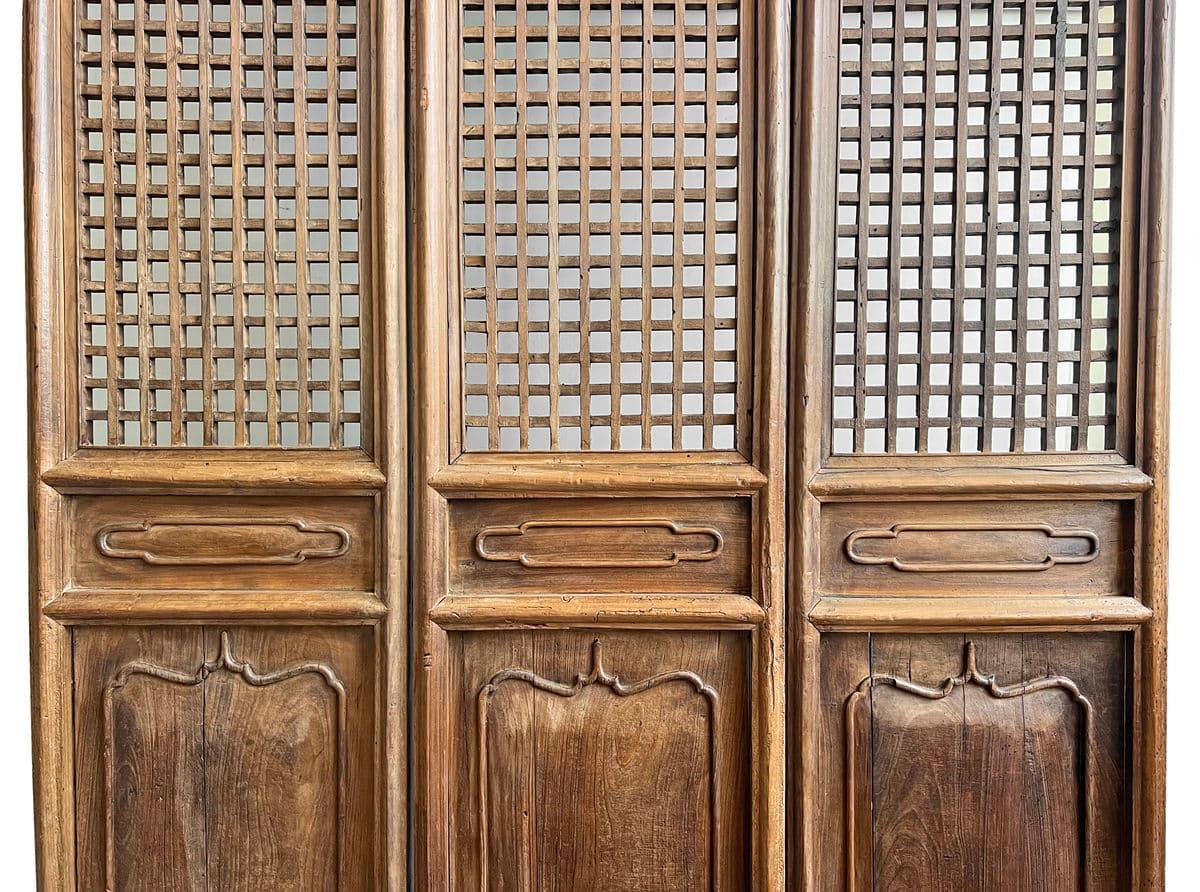 Set of 3 Elm Door Screens - Thumbnail 4