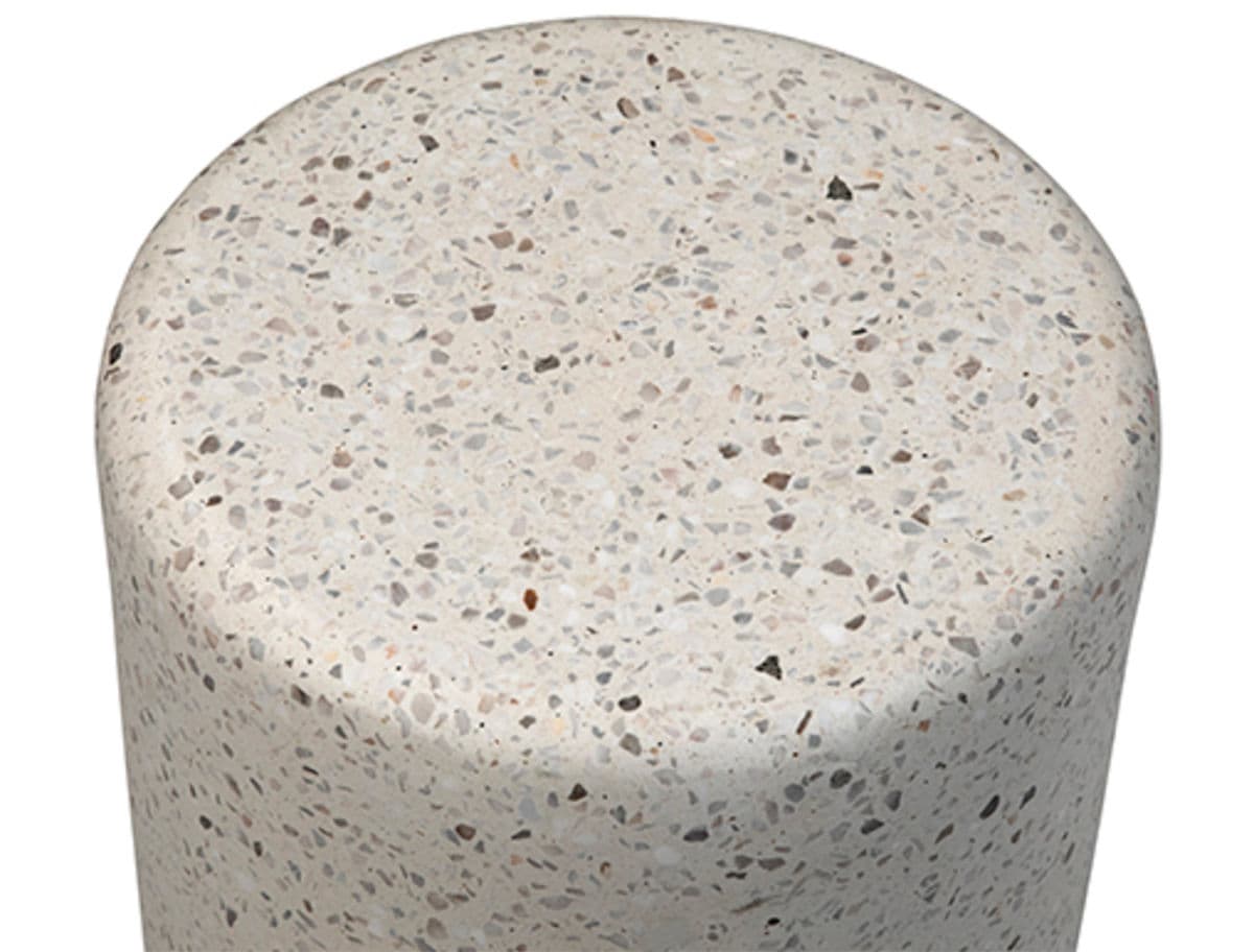 White Terrazzo Round Side Table Small - Thumbnail 4