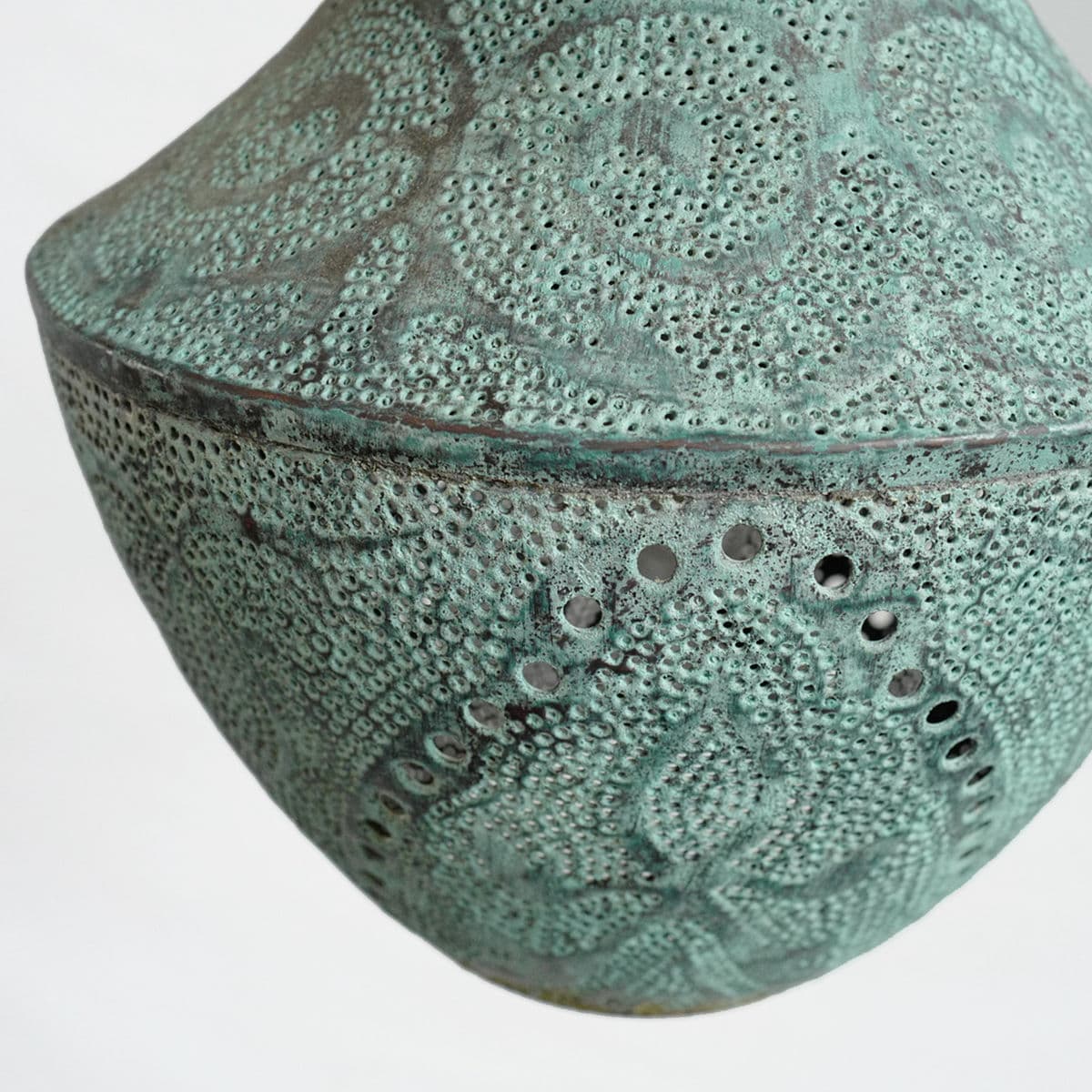 Copper Verdigris Dot Pendant Small - Thumbnail 4