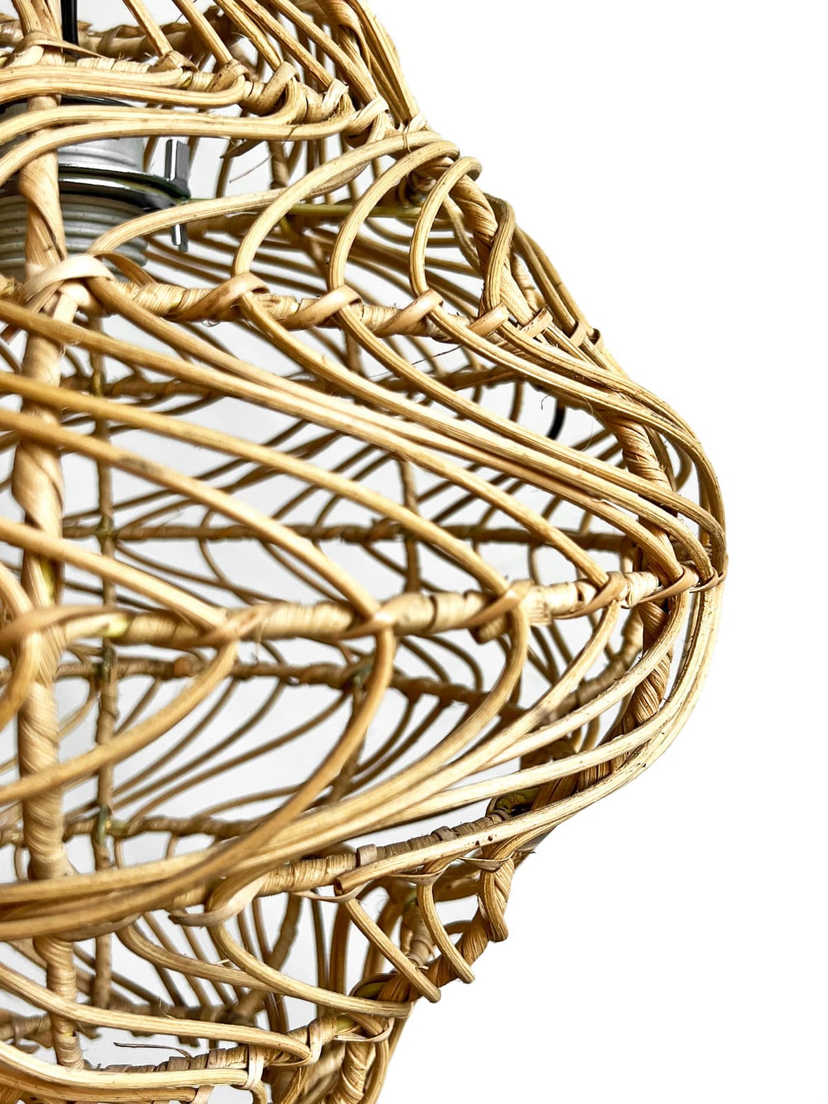 Rattan Swirl Pendant Light Small - Thumbnail 4