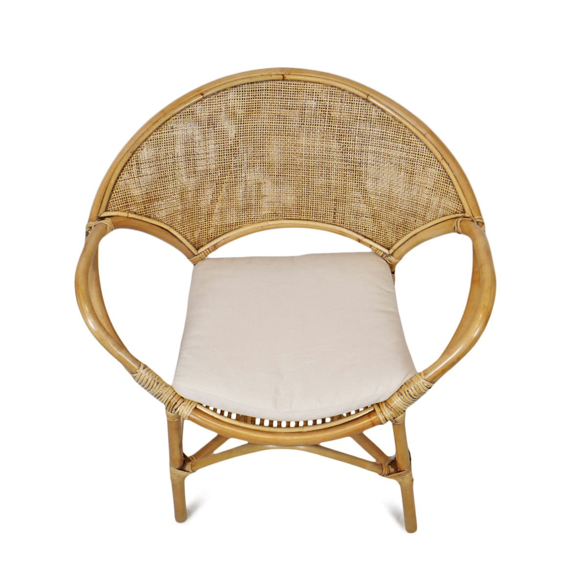 Bamboo & Rattan Ring Arm Chair - Thumbnail 4