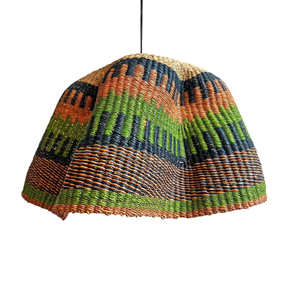 Bolga Wave Basket Light Pendant - Thumbnail 4