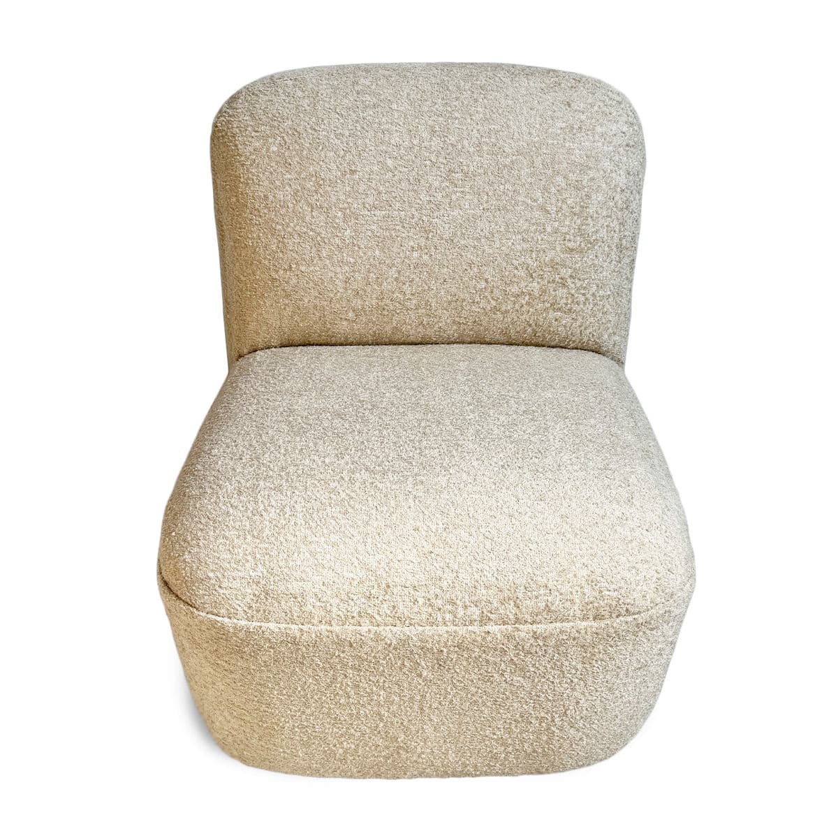 Ivory Soft Swivel Slipper Chair - Thumbnail 4