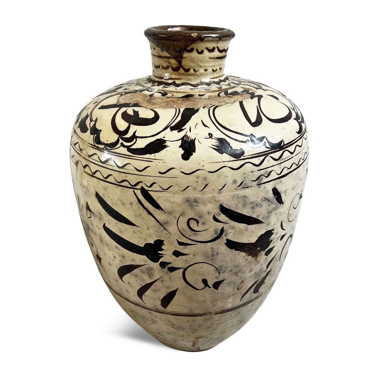 Large Antique Cizhou Pottery - Thumbnail 4