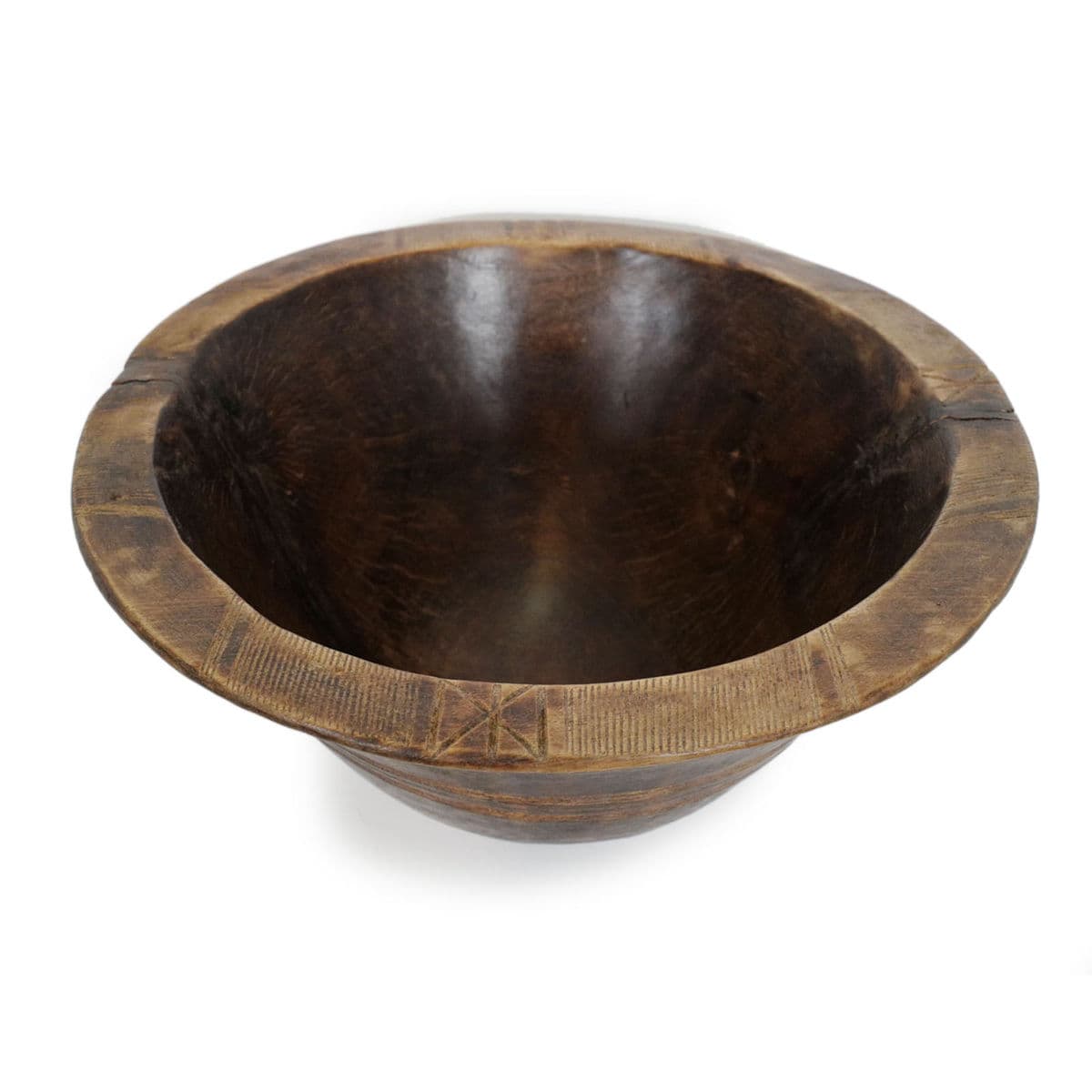 Old Tuareg Wood Bowl - Thumbnail 4