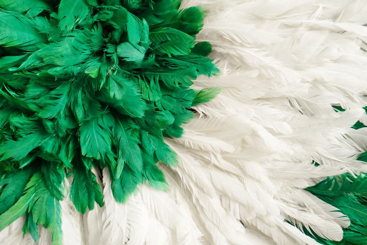 Green & White Juju Hat Wall Art - Thumbnail 4