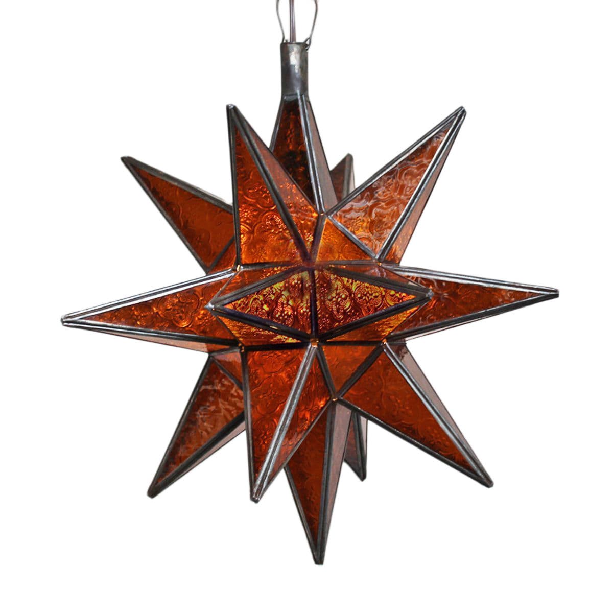 Amber Moravian Star Lantern Large - Thumbnail 4