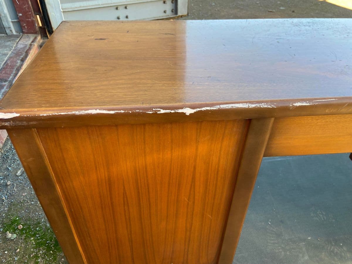 1980s Vintage Mid Century Modern Desk - Thumbnail 3