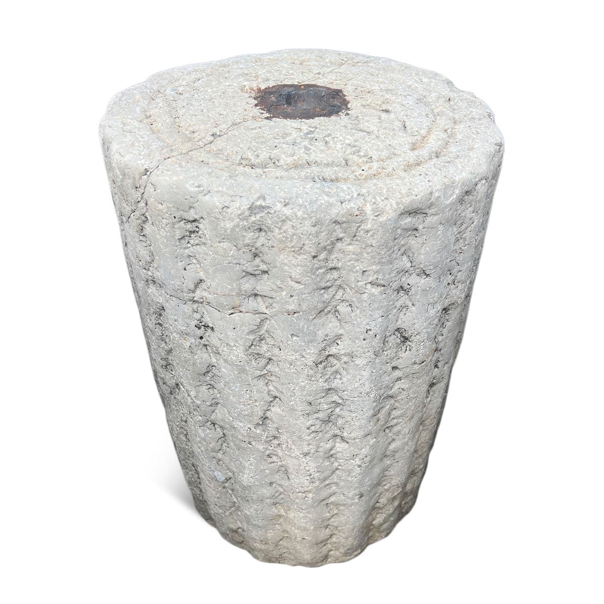 Vintage Mongolian Stone Field Roller - Thumbnail 4