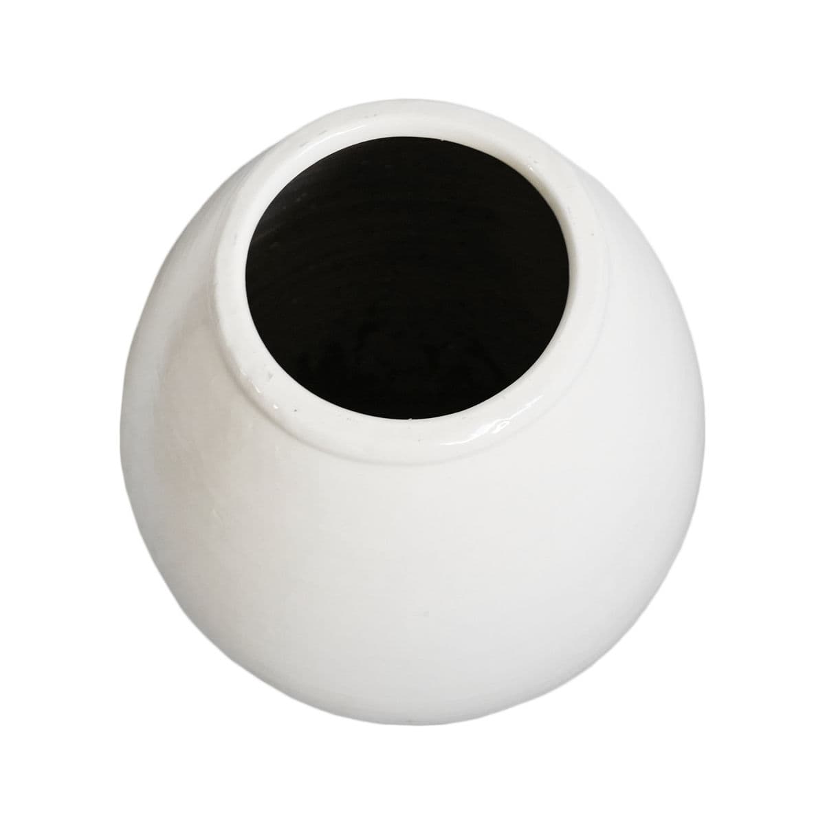 White Milk Oblong Ceramic Vase - Thumbnail 5