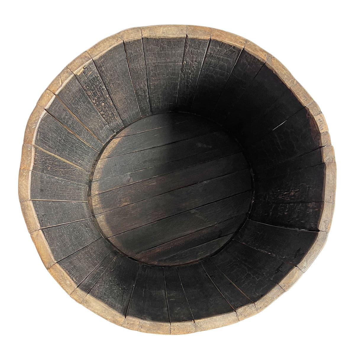 Vintage Wood Barrel Planter - Thumbnail 5