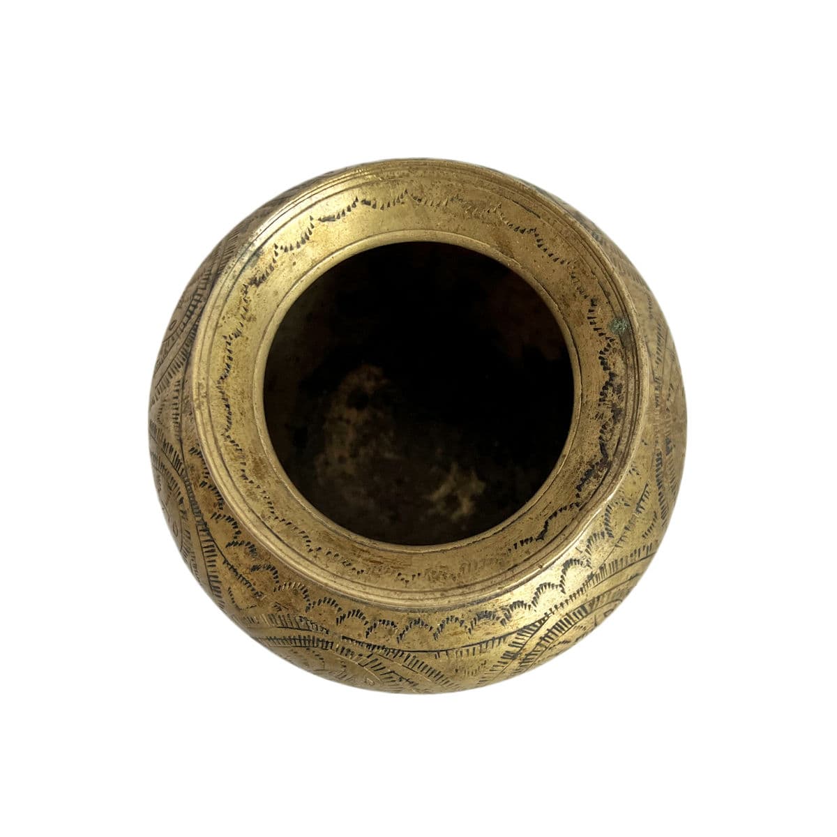 Old Antique Brass Ritual Pot - Thumbnail 5