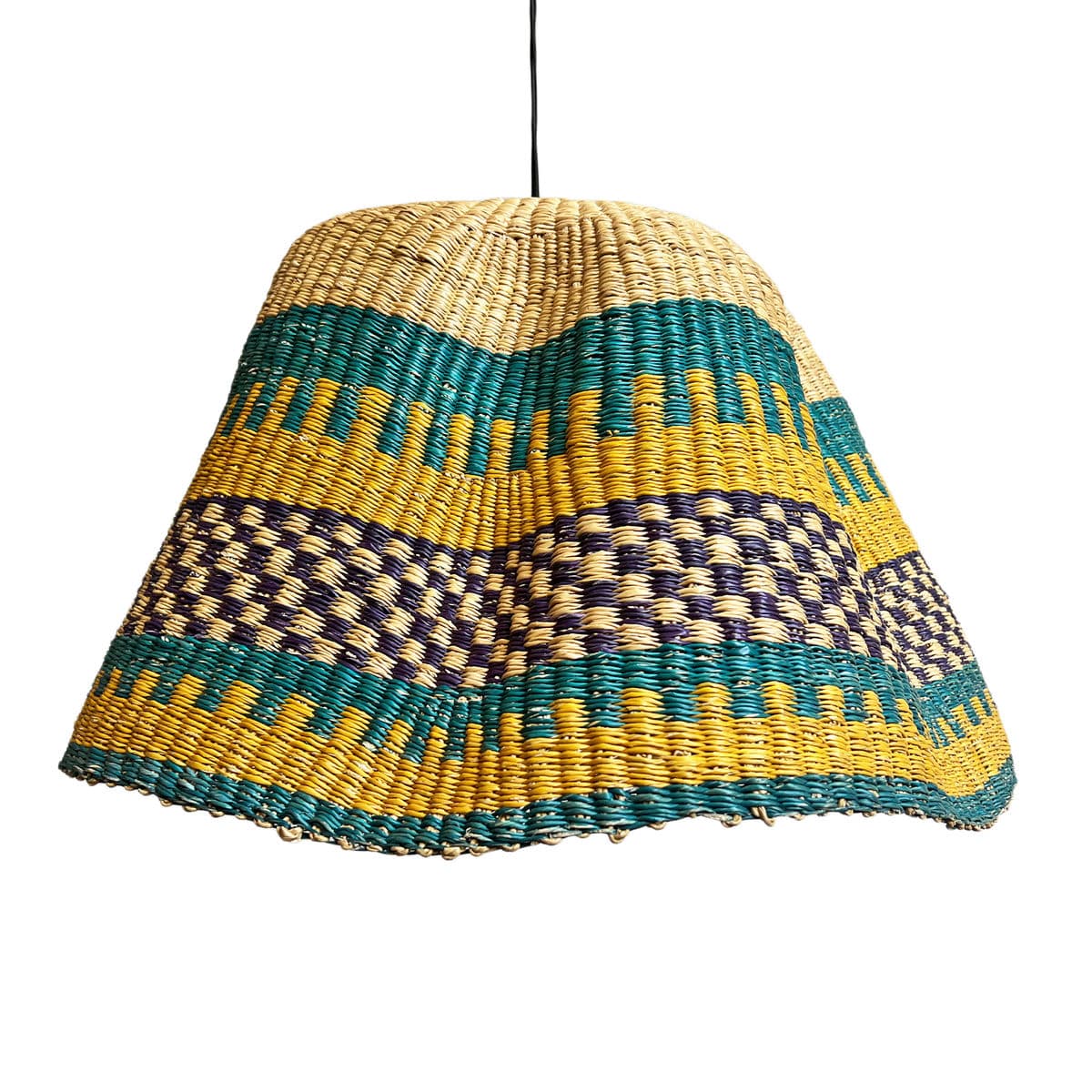 Bolga Wave Basket Light Pendant - Thumbnail 5