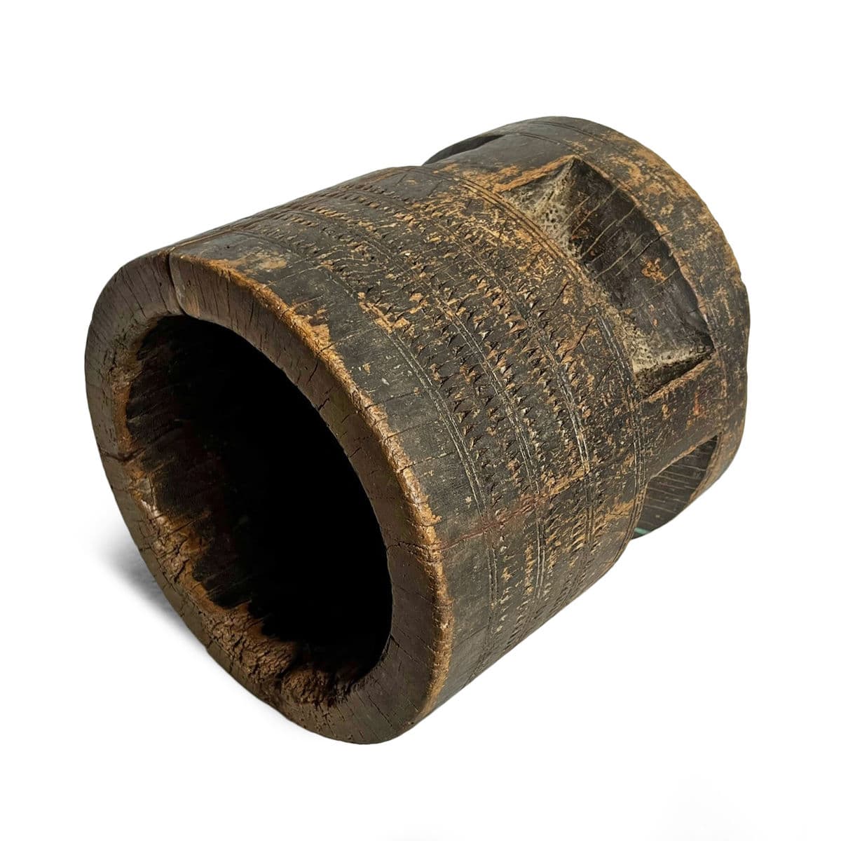 Old India Wood Pestle Pot - Thumbnail 5