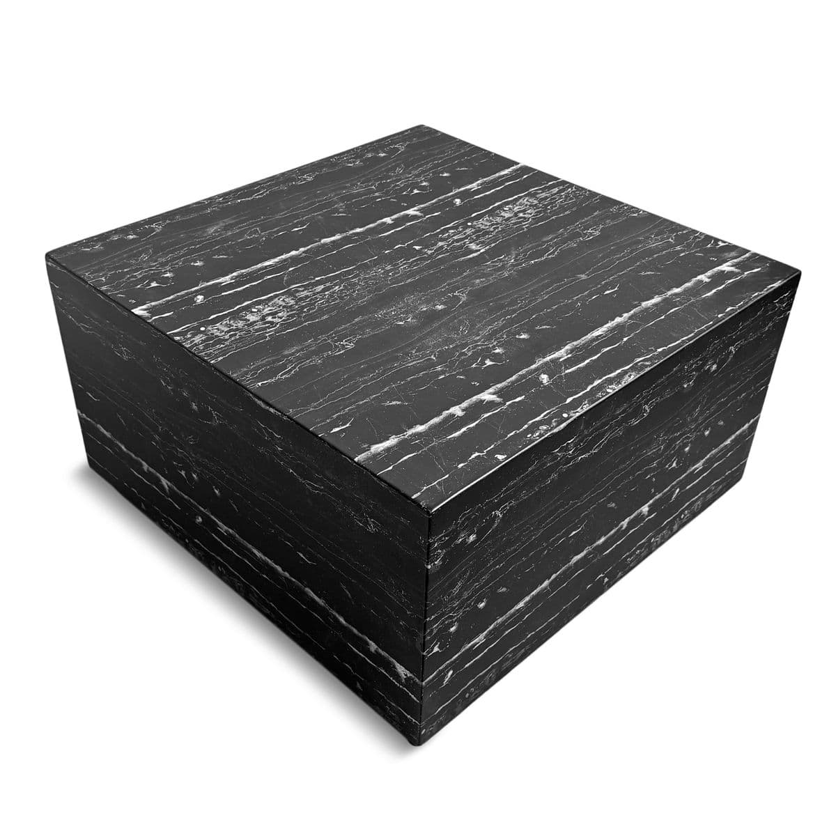 Modern Marble Cement Square Coffee Table - Thumbnail 5