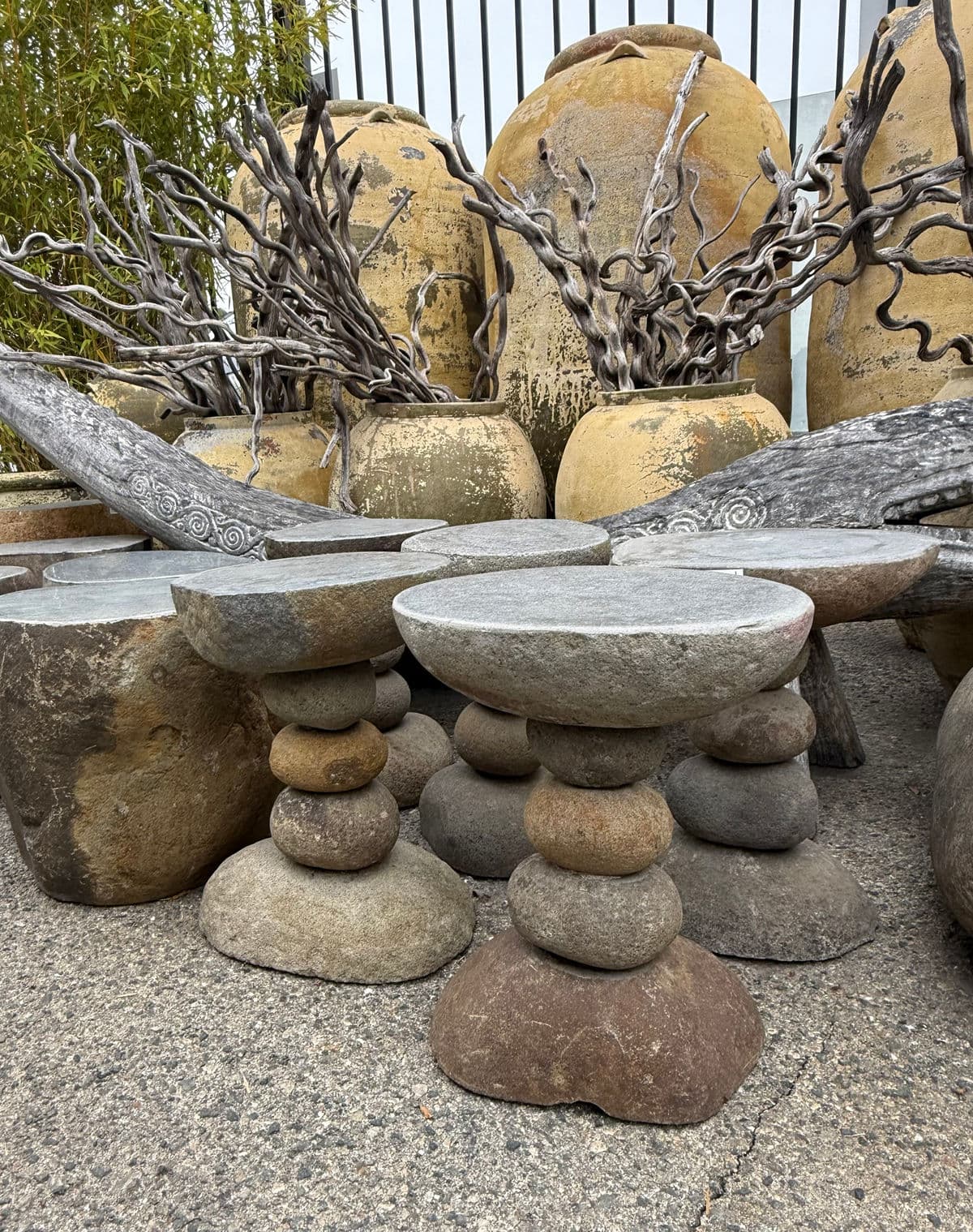 River Rock Stack Side Table Stool - Thumbnail 5