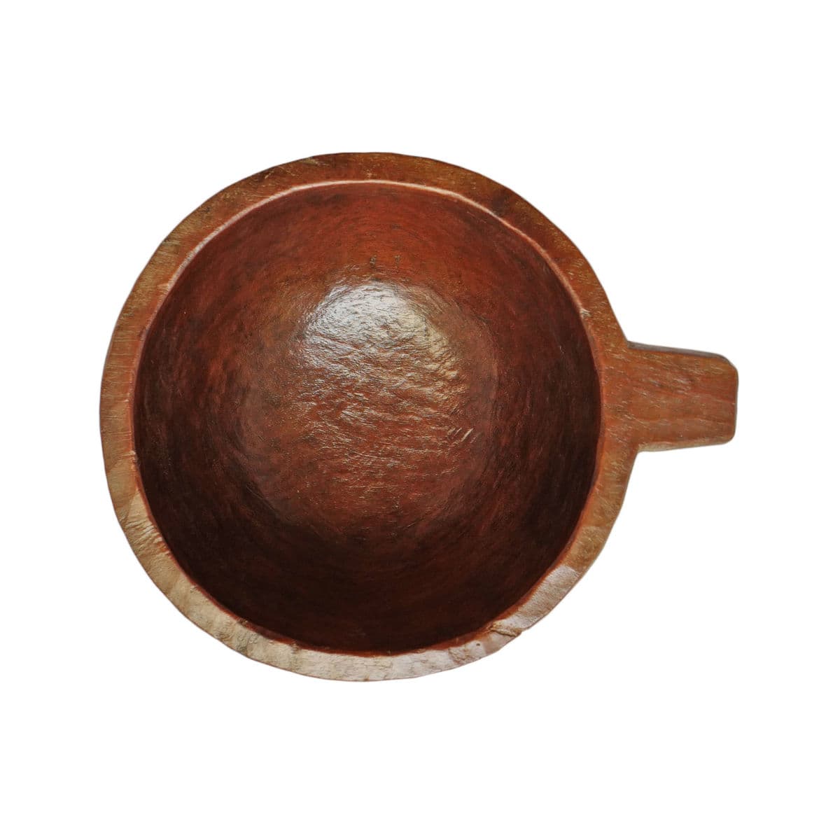 Small Vintage Nepal Wood Bowl - Thumbnail 5