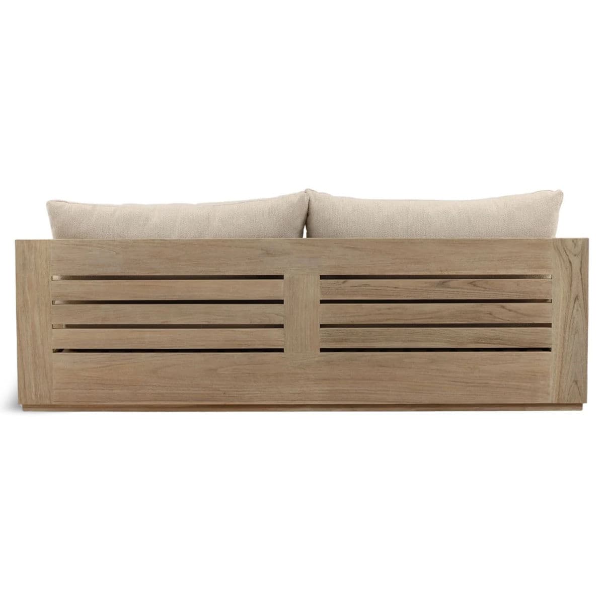 Modern Grey Wash Teak Outdoor Sofa - Thumbnail 5
