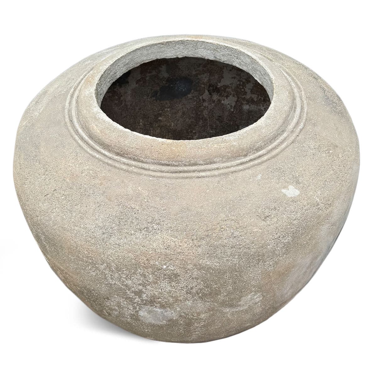 Antique Cement Java Pot - Thumbnail 5