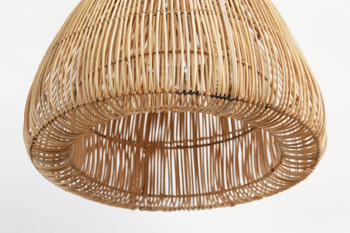 Rattan Mushroom Lantern Small - Thumbnail 5
