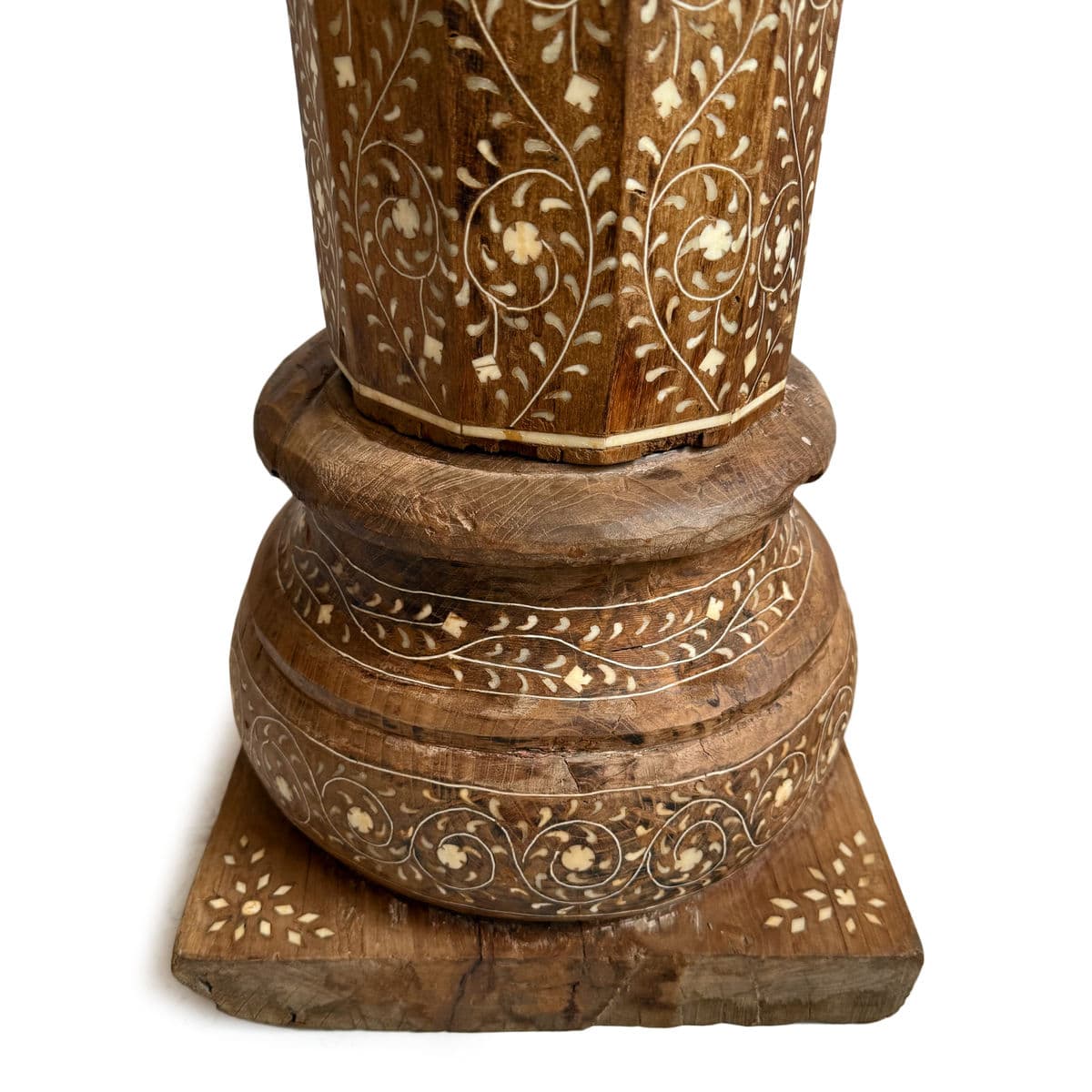 Pair of Antique Inlay Columns - Thumbnail 5