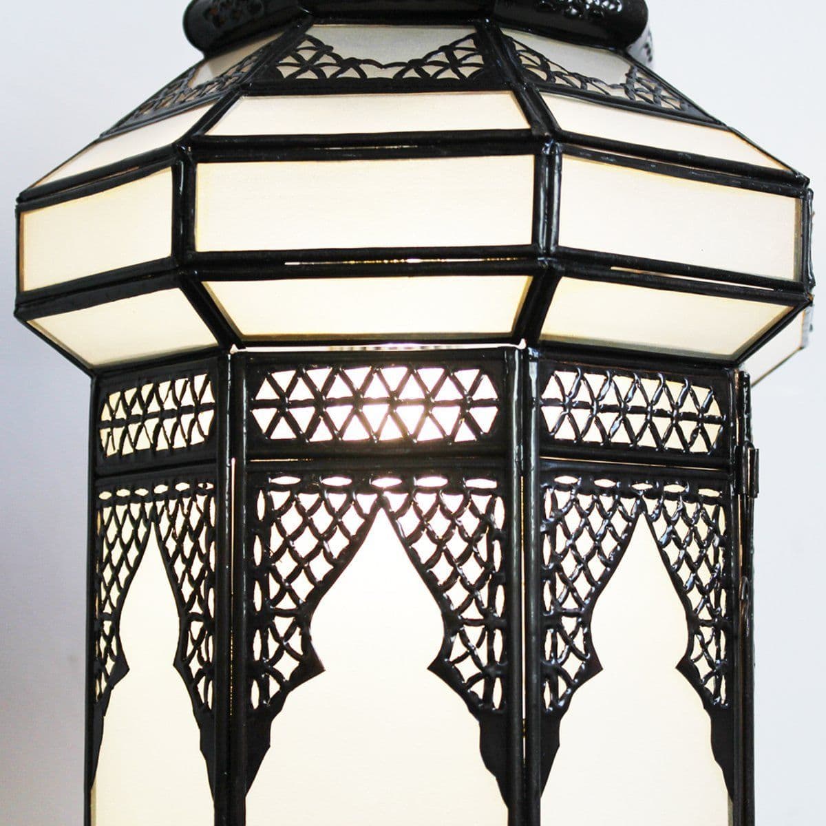 Moroccan Frosted Glass Lantern - Thumbnail 5