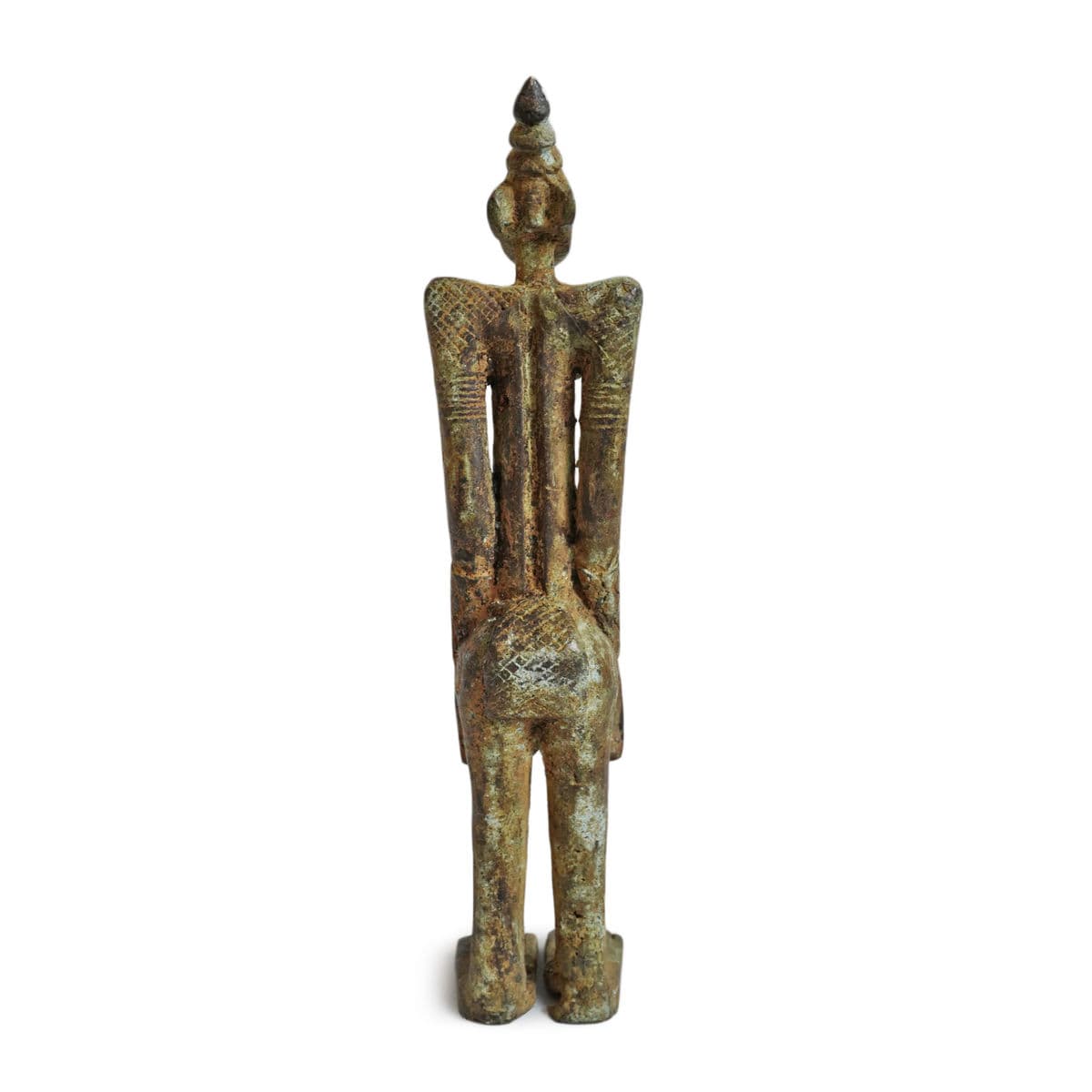 Old Dogon Bronze Male Figure - Thumbnail 5