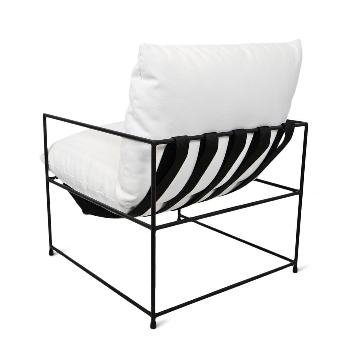 Plush White & Black Accent Chair - Thumbnail 5