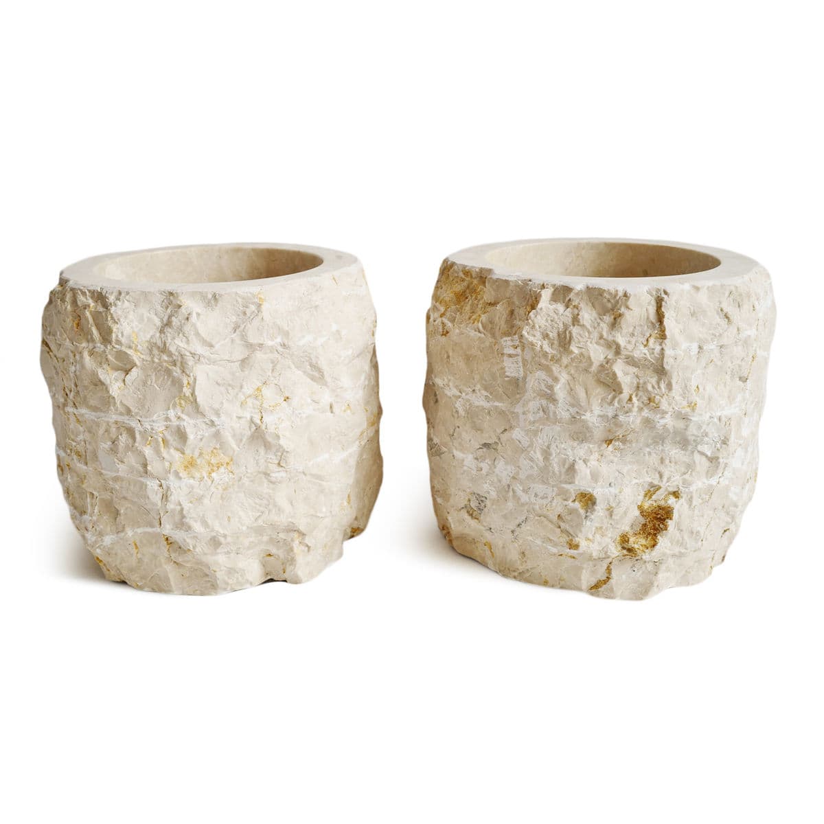 Chiseled Travertine Container Medium - Thumbnail 5