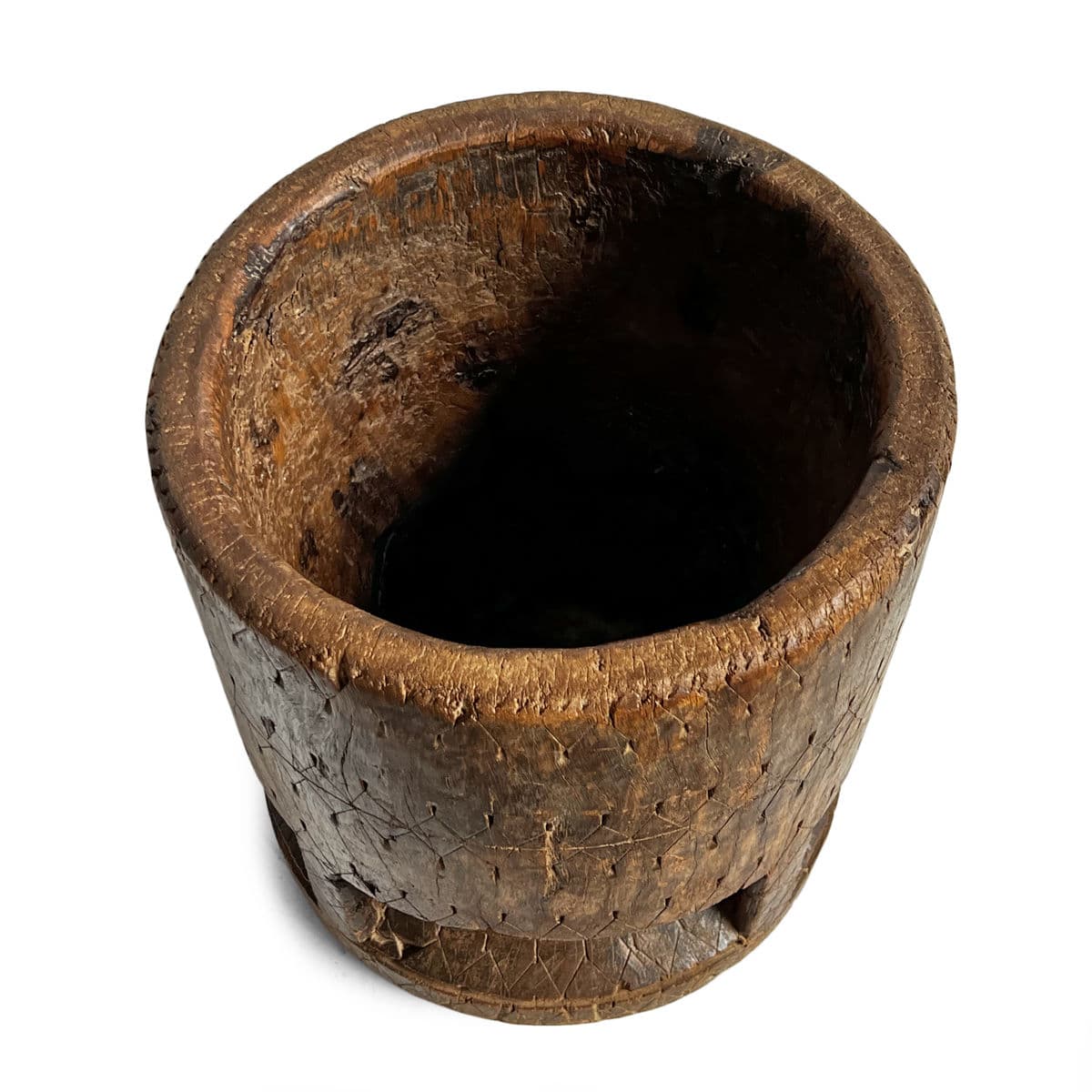 Old India Wood Pestle Pot - Thumbnail 5